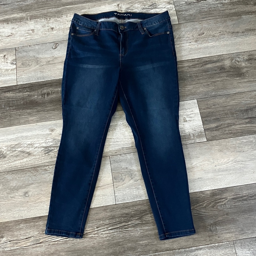 Tahari Deep Blue Skinny Jeans